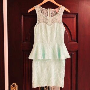 Sea Foam Green Lace Cocktail Dress